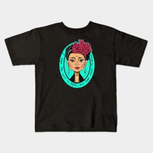 Frida Kahlo - I hope the exit is joyful,and hope never to return... Kids T-Shirt